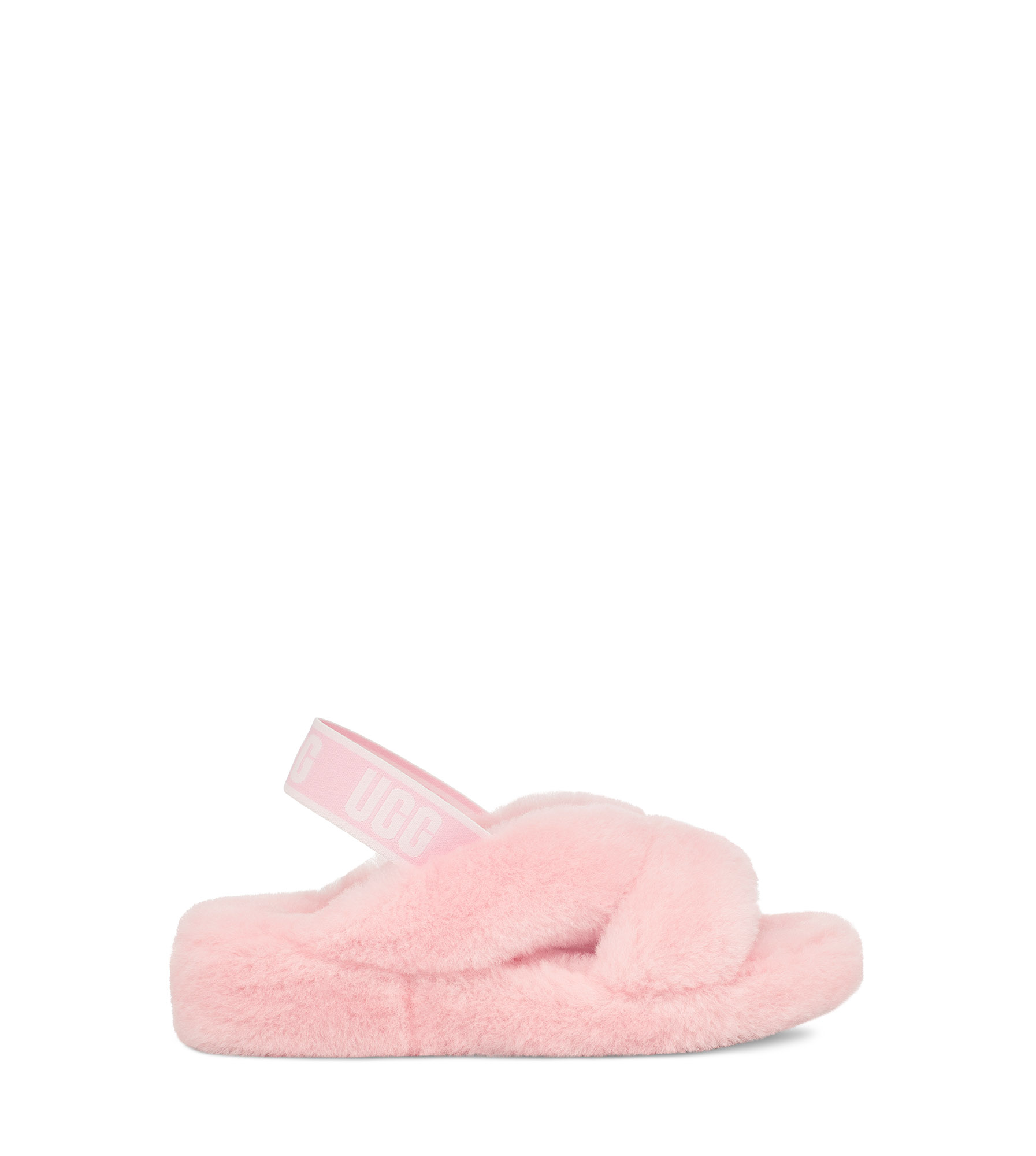 UGG Fab Yeah Pantoffels voor Dames in Pink, Maat 40, Shearling