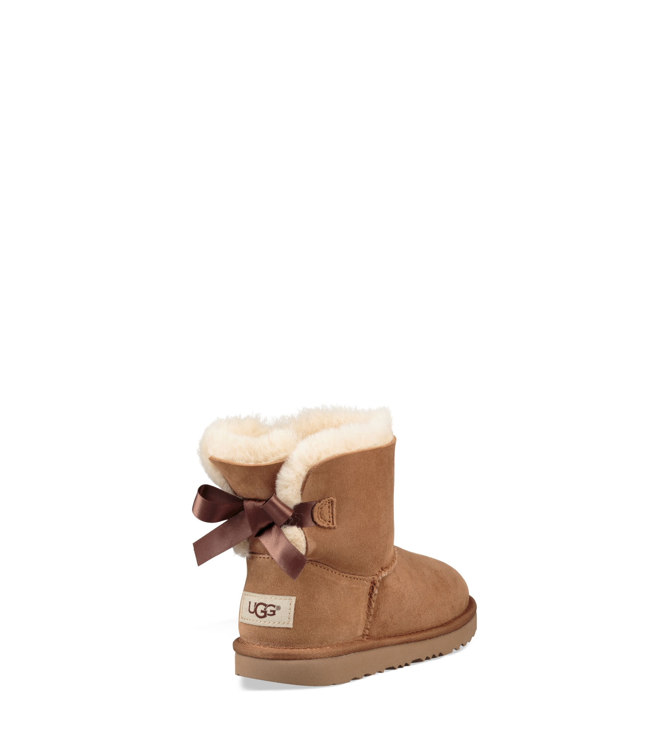 UGG Botte Mini Bailey Bow II pour Grand Enfant in Brown, Taille 35, Cuir