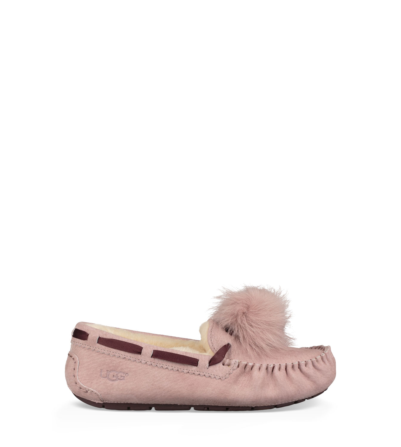 pom pom moccasin slippers