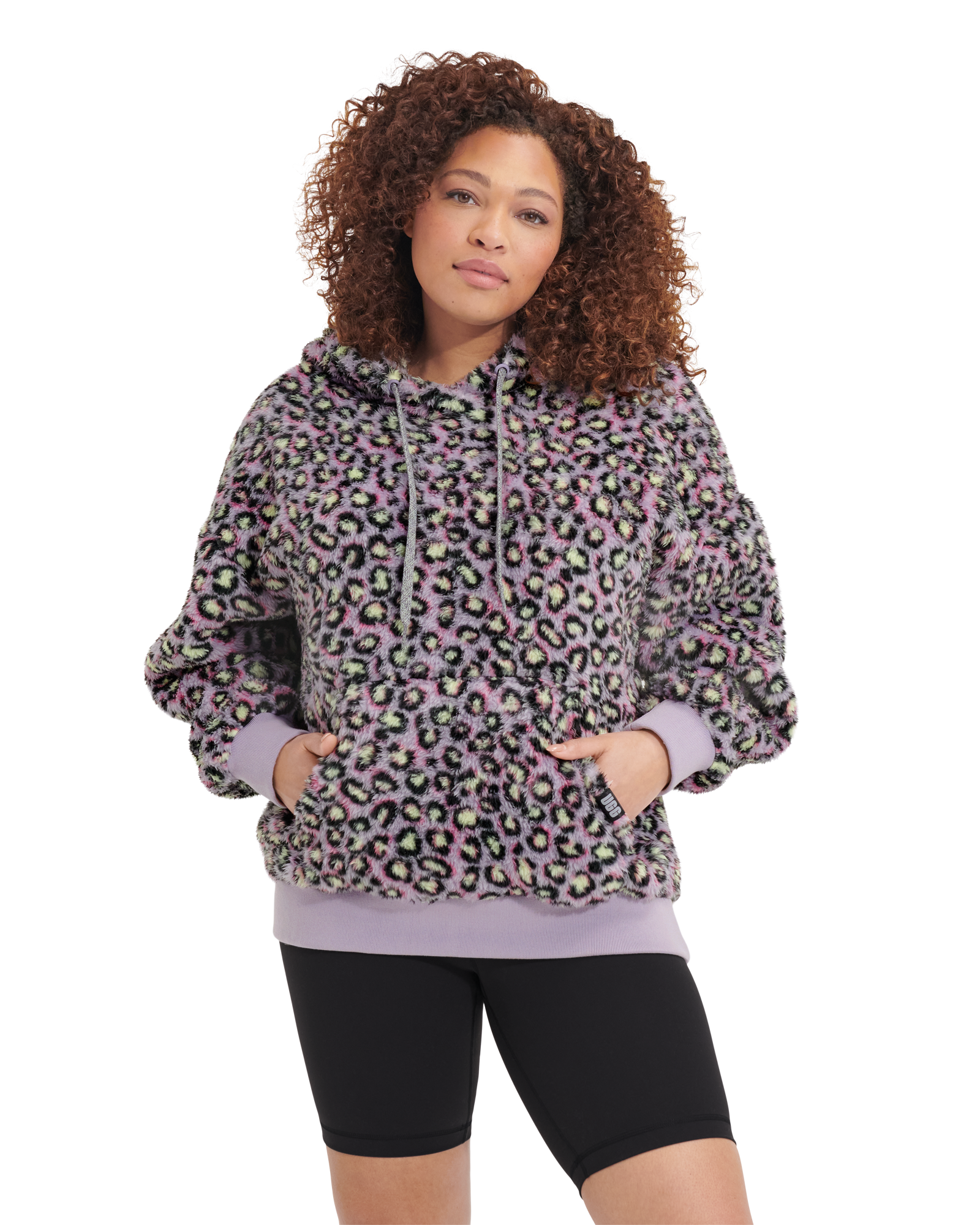 UGG Sweat à capuche Loyra pour Femme in Black Spotty, Taille M, Polyester product