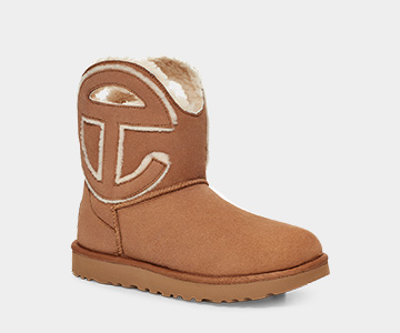 UGG X Telfar Logo Mini Chestnut Boots