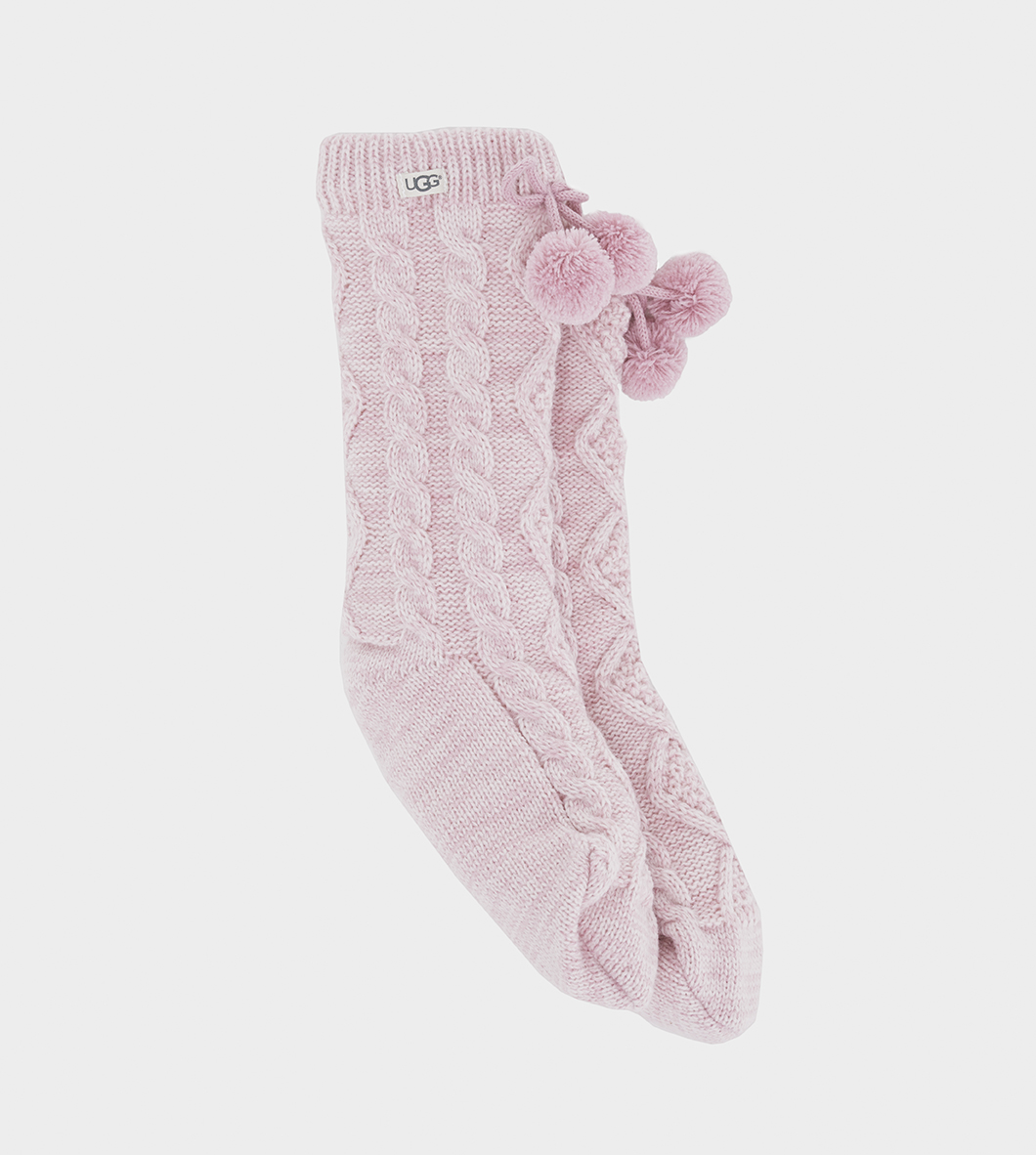 Pom Pom Fleece Lined Crew Sock | UGG