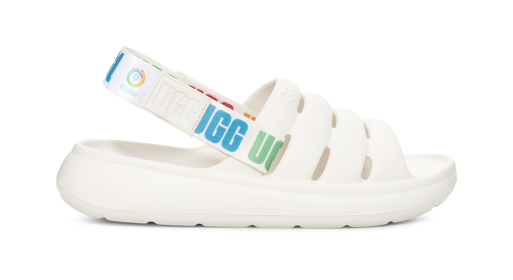 Mens new UGG Sport Yeah slide sandals with removable heel strap 12 white Amazon.com | UGG Men main image 4