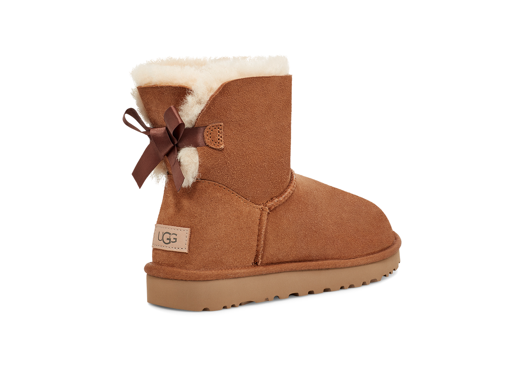 Womens UGG® Mini Bailey Bow II Boot - Chestnut