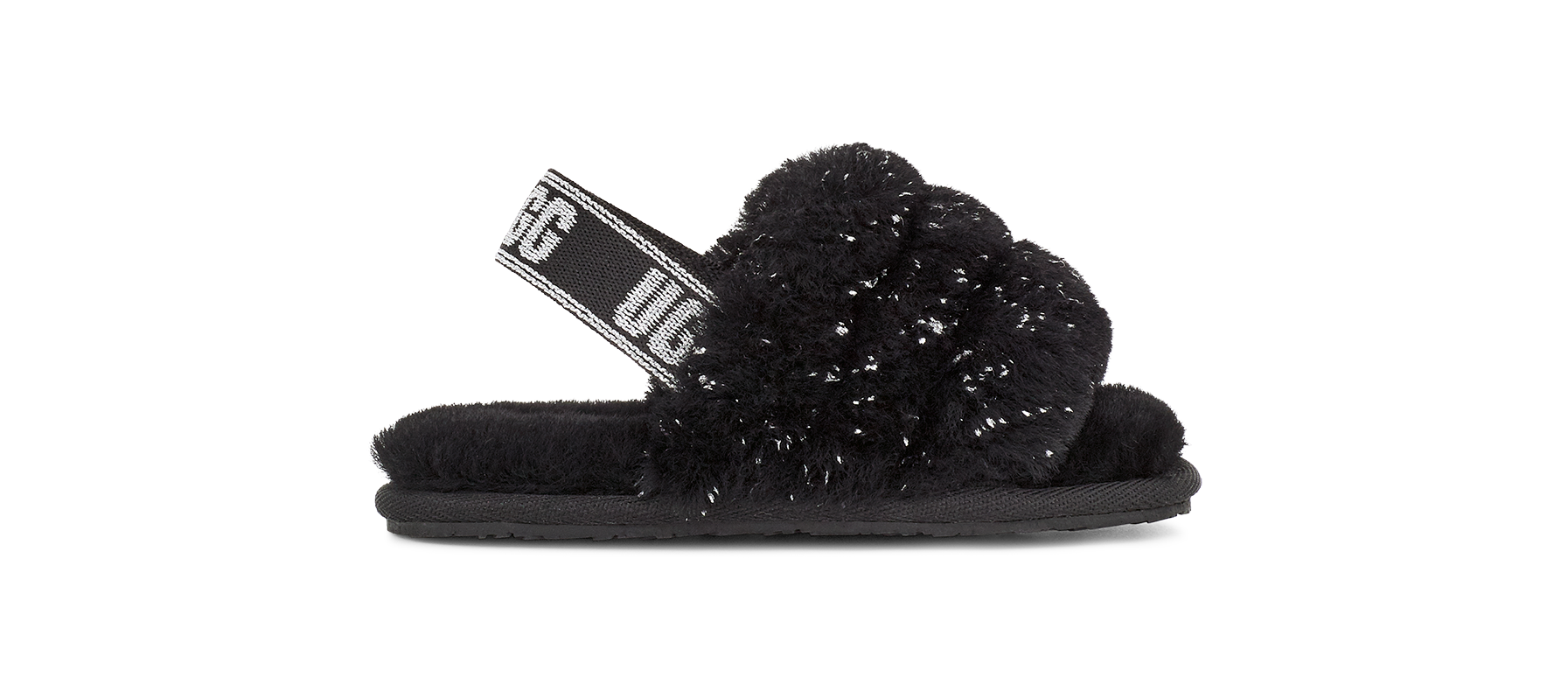 Black Baby Ugg Yeah Slides Toddlers' Fluff Yeah Metallic Sparkle