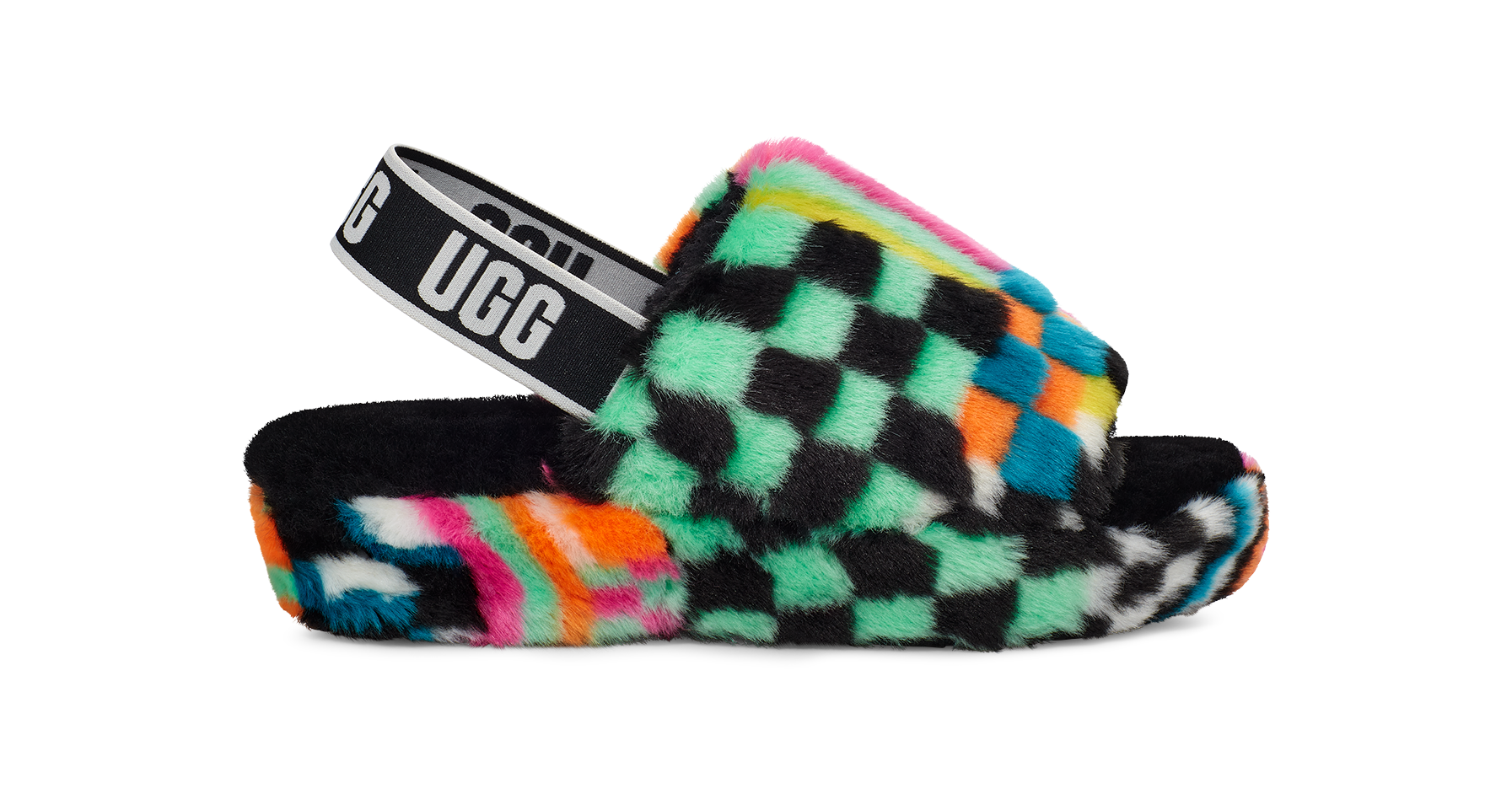 Fluff Yeah Slide Checks Sandal UGG