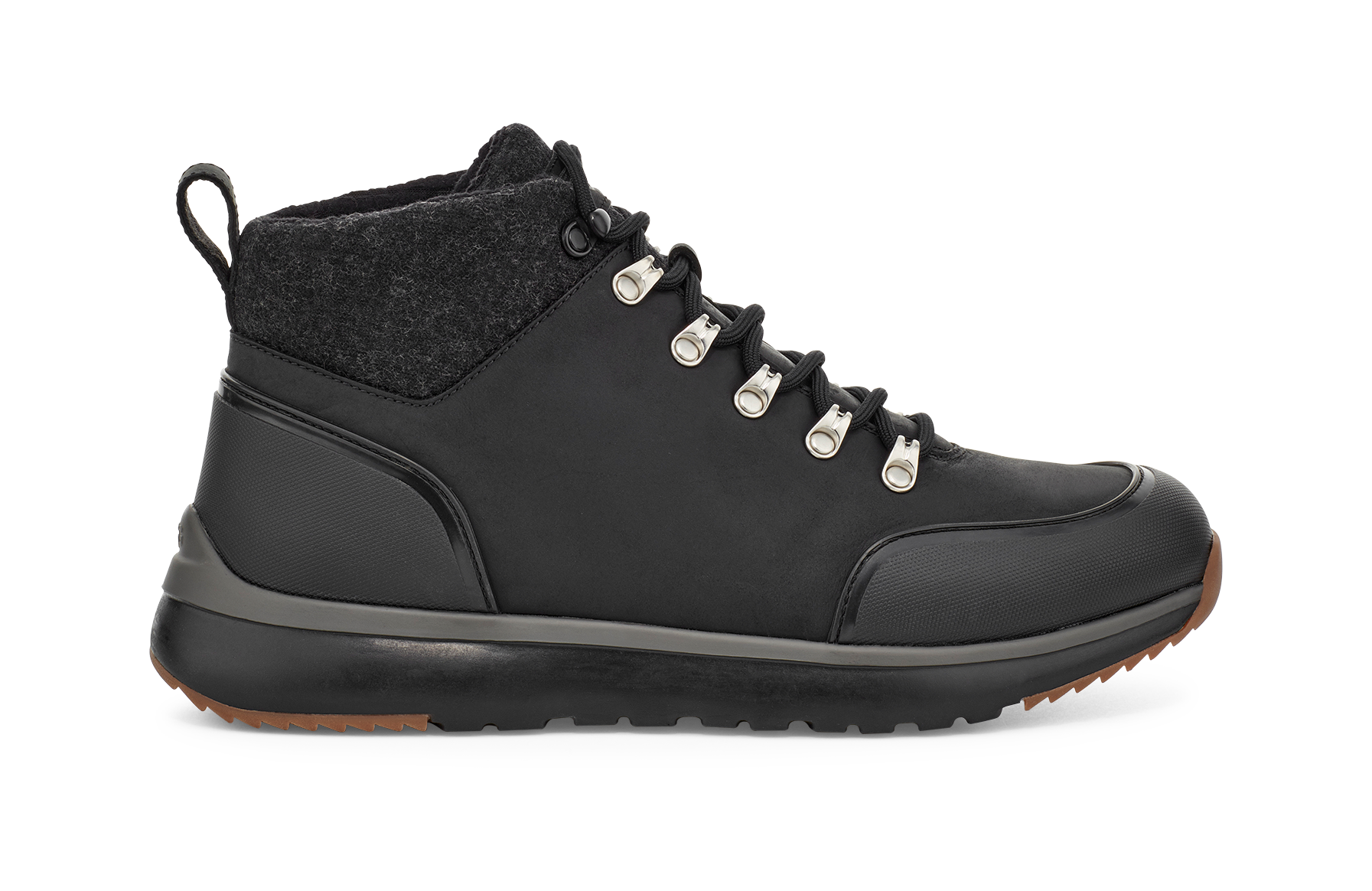 UGG MENS US 7 UK 6 OLIVERT BLACK WATERPROOF LEATHER WOOL HIKER SNOW BOOTS WINTER UGG OLIVERT SLATE WATERPROOF LEATHER HIKER WINTER SNOW BOOTS  main image 3