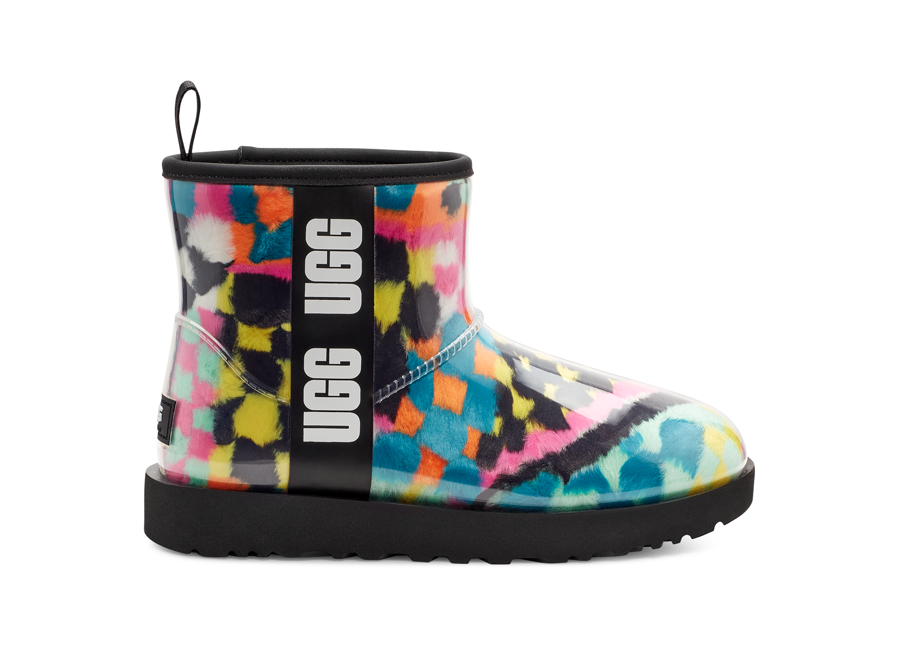 UGG® Black & Multicolor Checkerboard Classic Clear Mini Checks Boot, Best  Price and Reviews