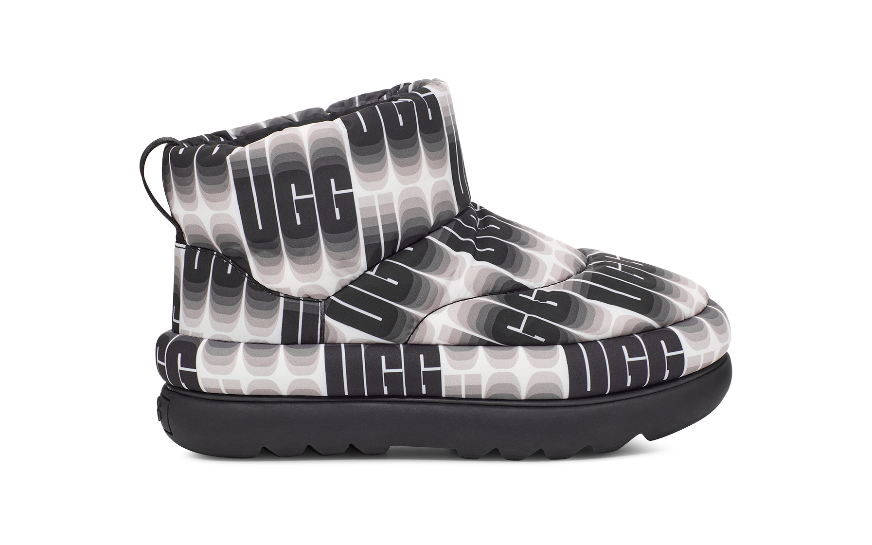 UGG Womens Classic Maxi Wavelength Mini Textile Classic Boots In Blac