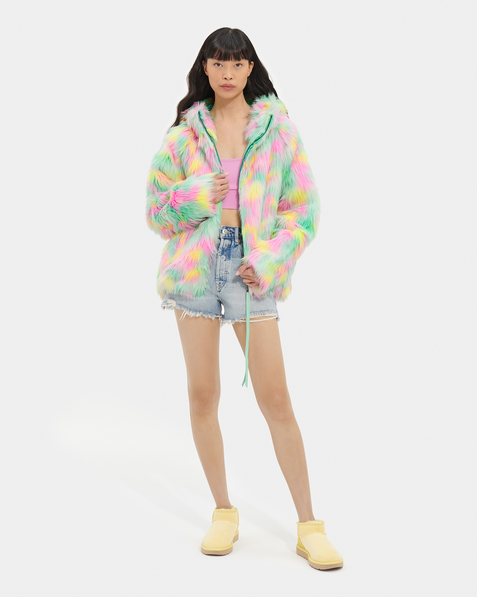 Clove Faux Fur Jacket Aura UGG