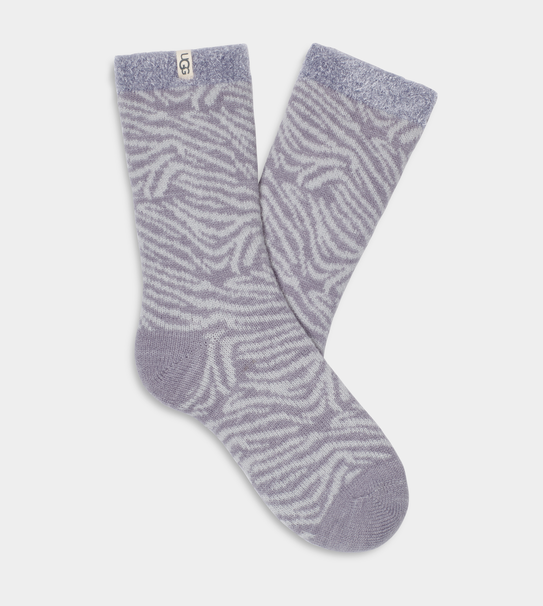 Ugg Women's Josephine Fleece Lined Socks in Cloudy Grey Zebra