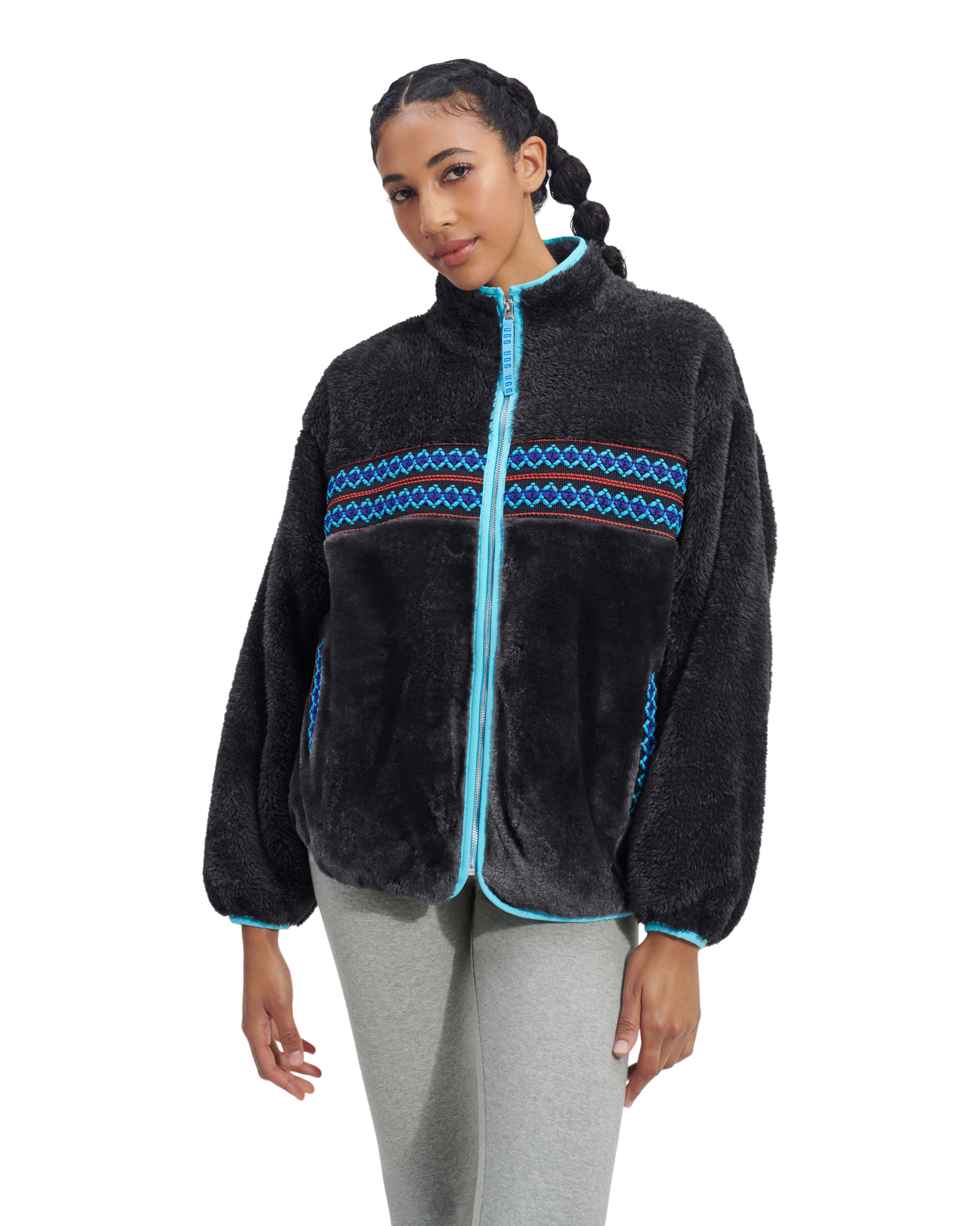 Marlene Sherpa Jacket Heritage Braid