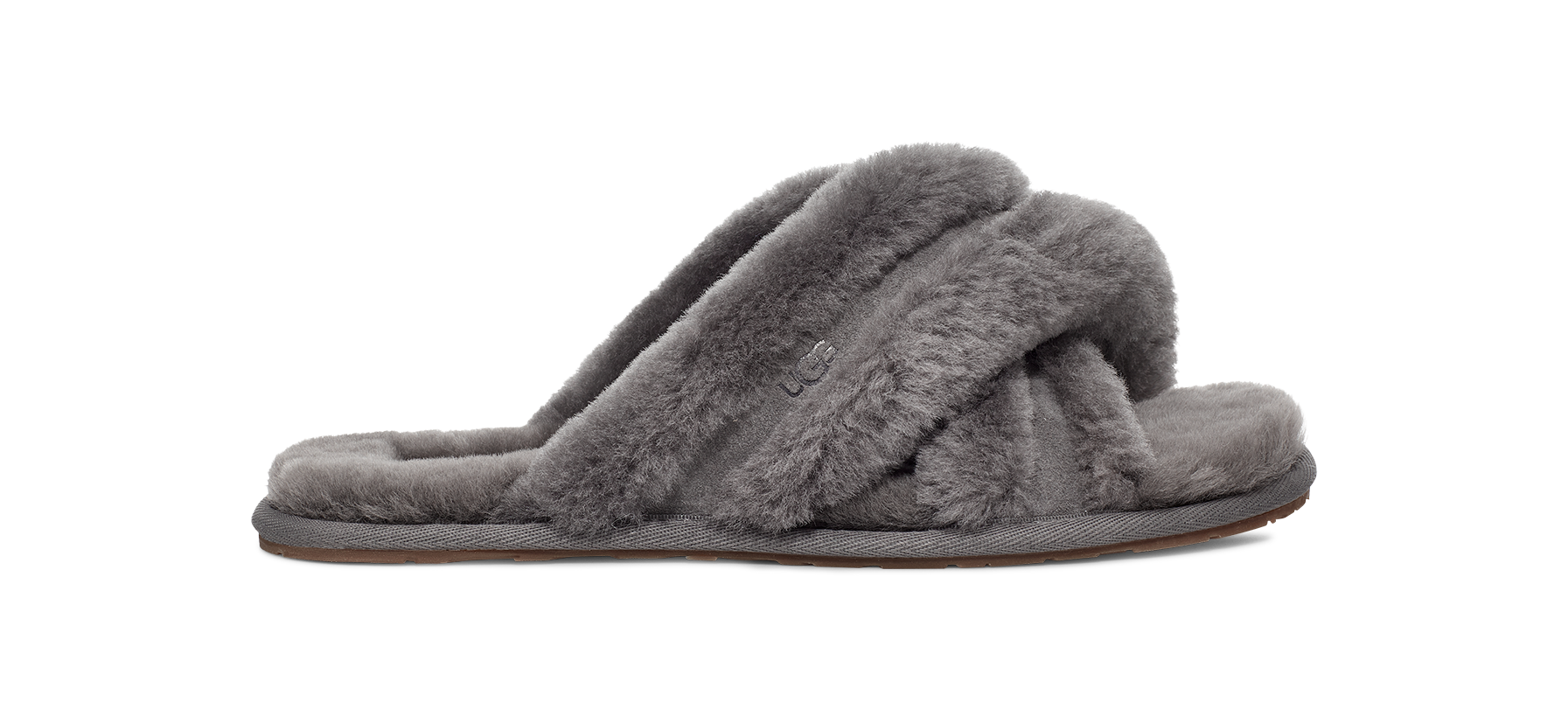 UGG Maxi Curly Scuffetta Slippers Womens Size US 10 Gray