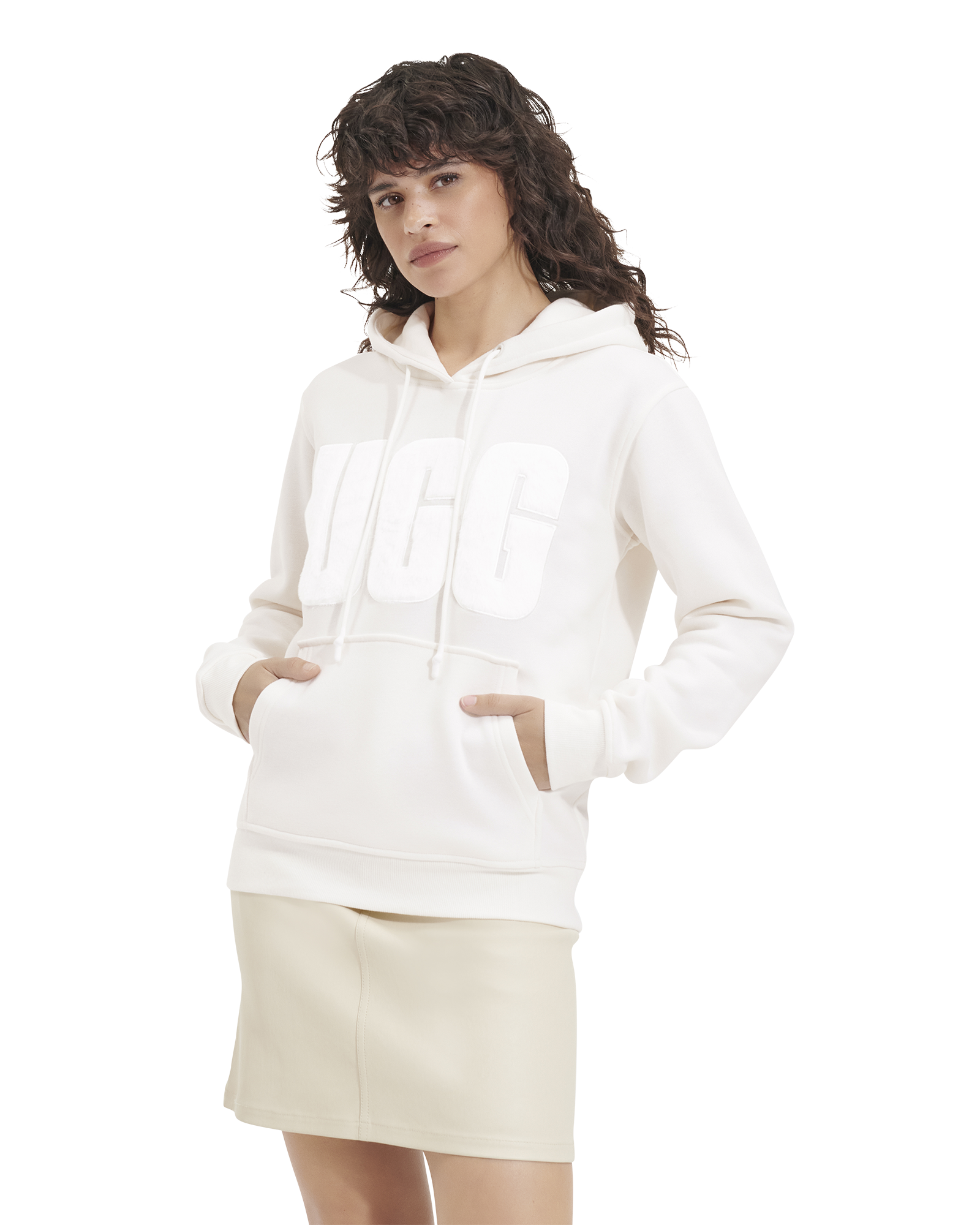 Rey Fuzzy Logo Hoodie