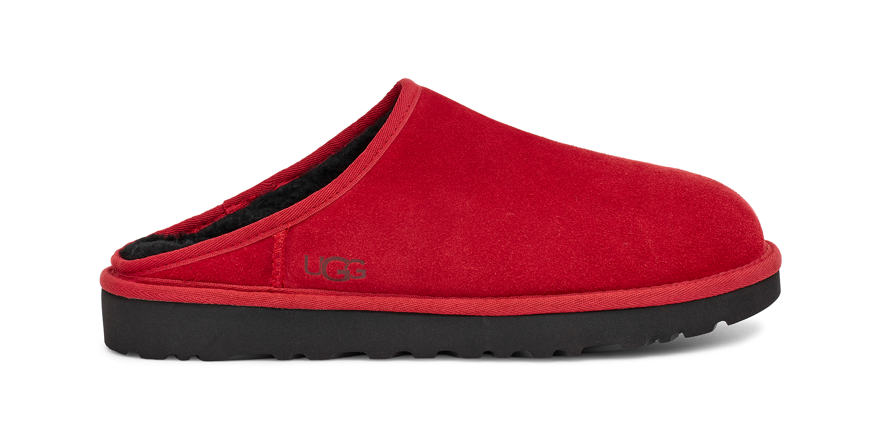 Must Have UGG Women's Maxi Slide Logo Sheepskin Sandals in Pink Scallop, Size 8 from UGG 