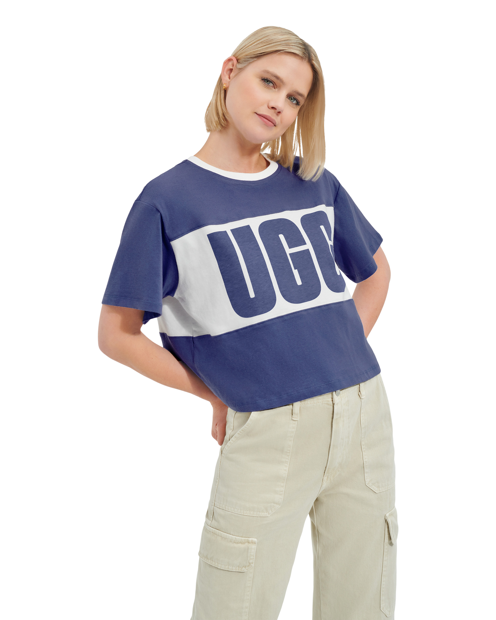 Jordene Colorblocked Logo Tee