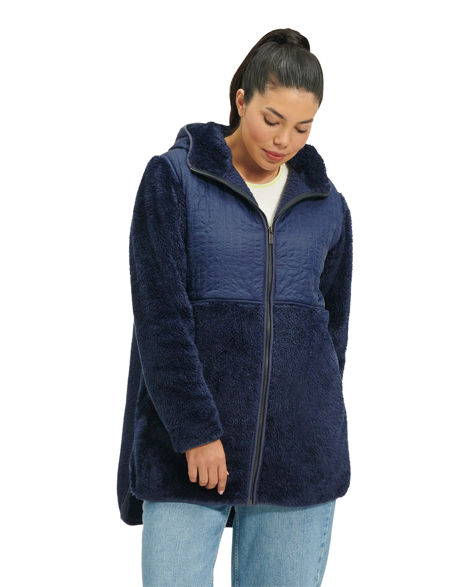 Makayla Nylon Sherpa Jacket