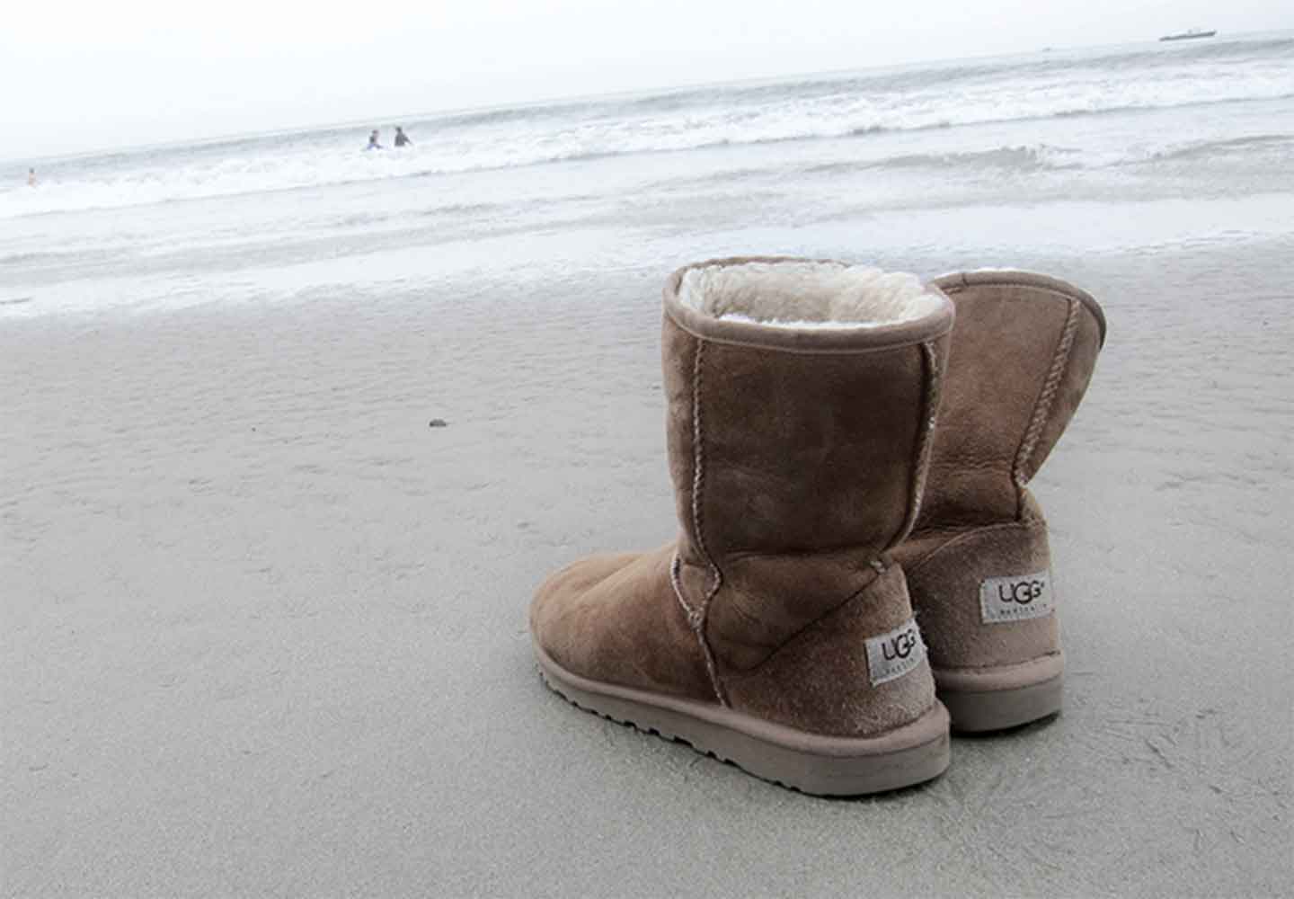 uggs on the beach