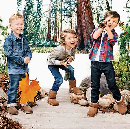 boy hugs shoes