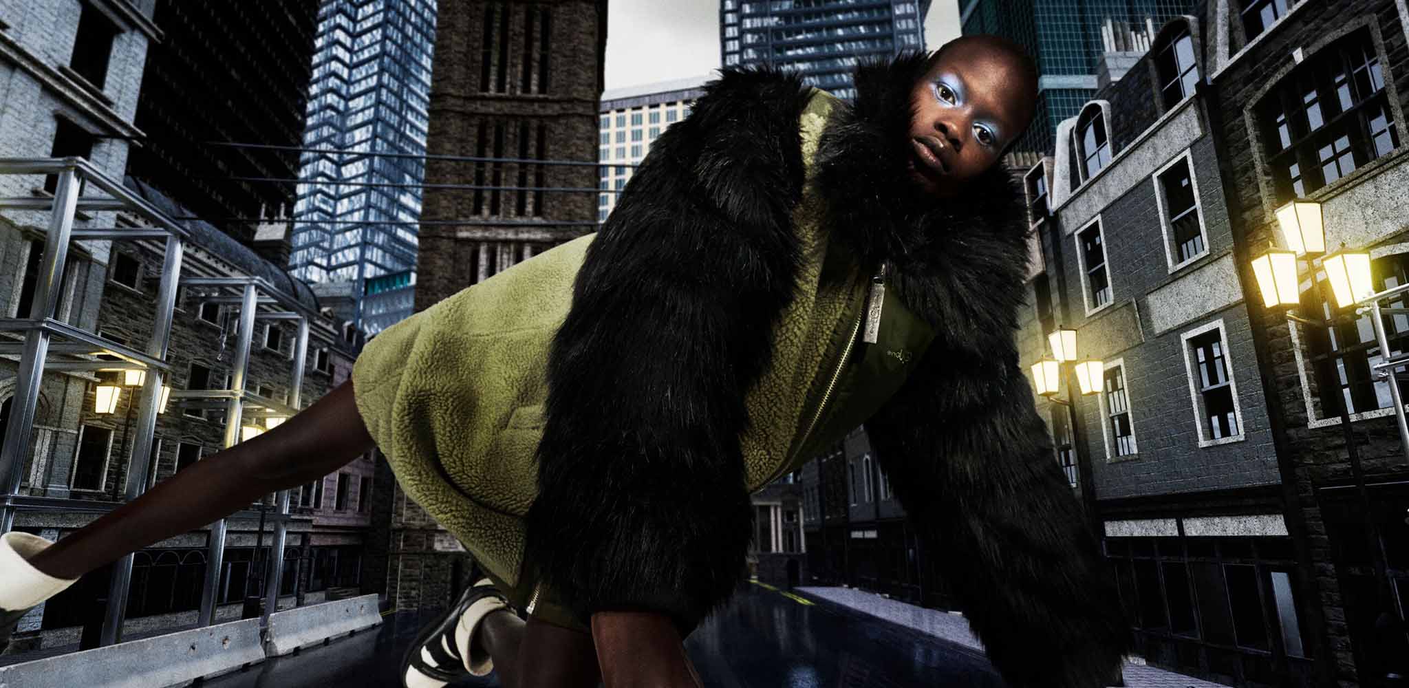 UGG x Feng Chen Wang★フェイクファースリーブコート 送関込み UGG x Feng Chen Wang☆フェイクファースリーブコート 送関込み