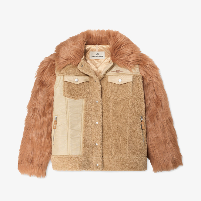 UGG x Feng Chen Wang★フェイクファースリーブコート 送関込み UGG x Feng Chen Wang☆フェイクファースリーブコート 送関込み